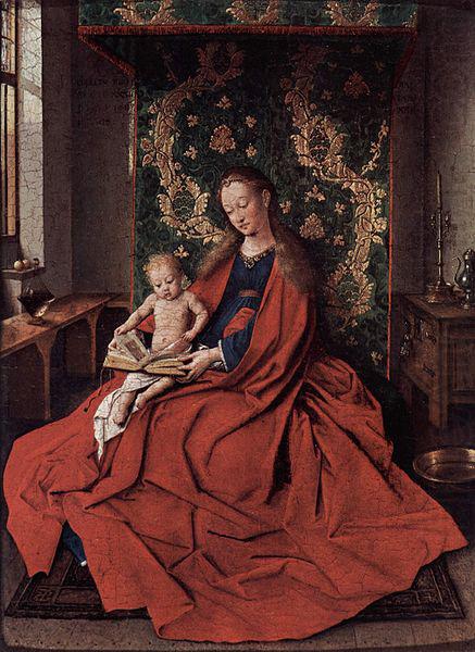 Madonna mit dem lesenden Kinde, Jan Van Eyck